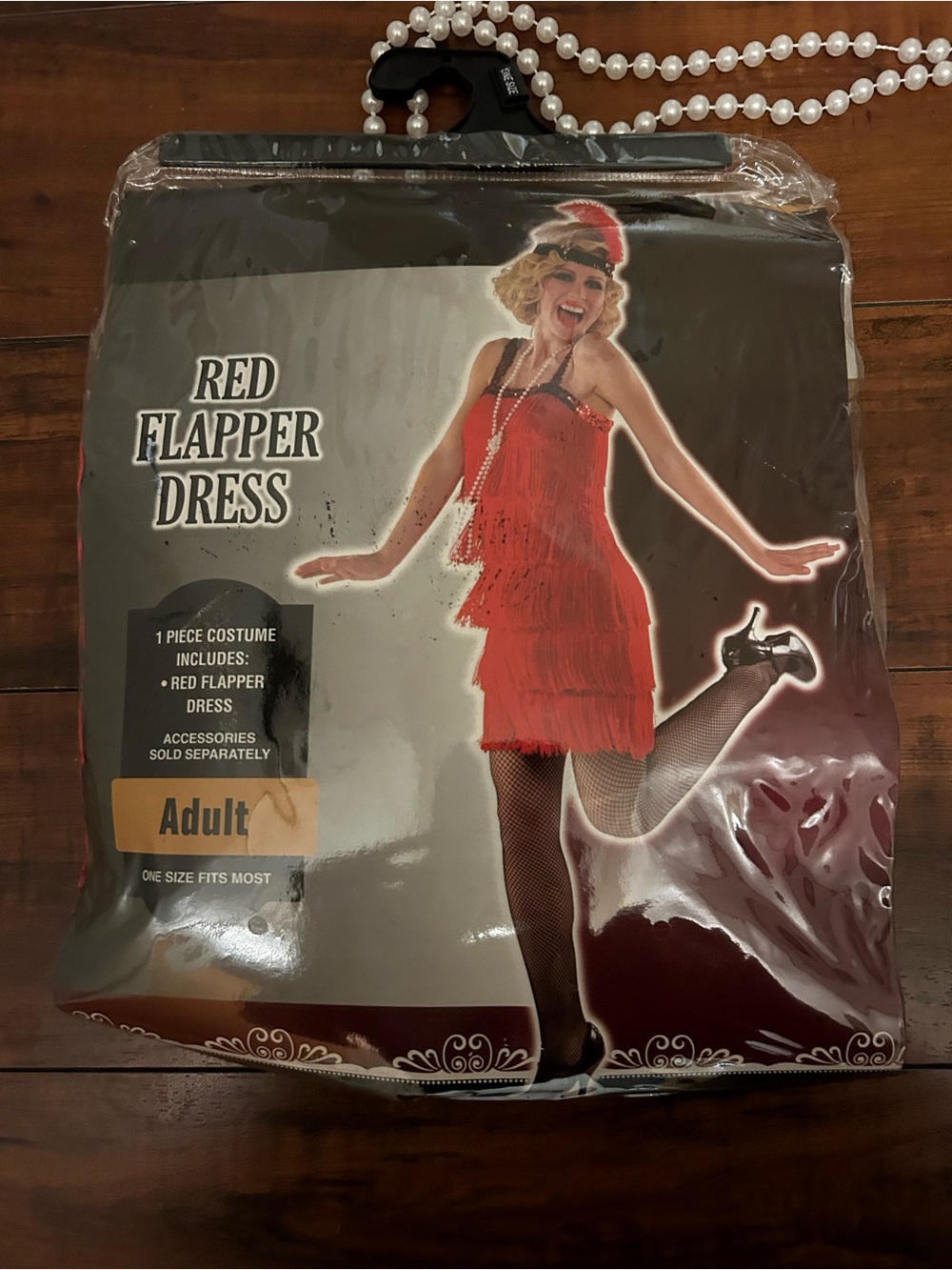 Red Flapper Fringe Mini Dress by